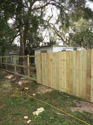 Working on 1x6 picket fence