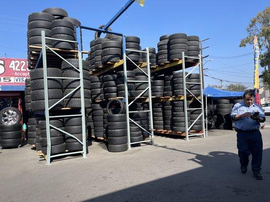 Variety of used tires