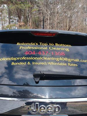 Rolonda's Top to Bottom Professional Cleaning