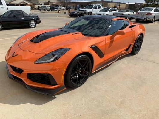 2019 Corvette ZR1 getting ready for the best treatment.