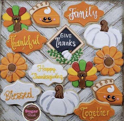 Thanksgiving Variety Decorated Cookies