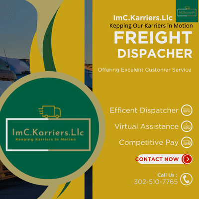 ImC.Karriers.Llc is a full Freight Dispatcher Servicer, Offering A virtual assistance with our Services