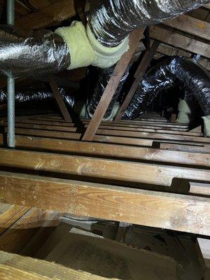 Ductwork in the attic