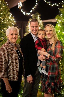 A family enjoys Salem's Christmas services