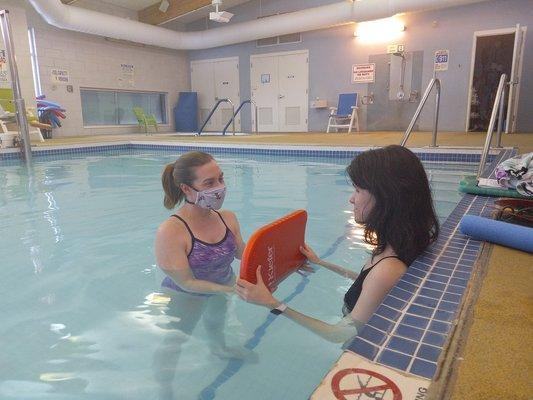 Aquatic Therapy in warm water pool.