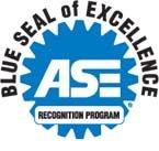 Check Engine is a recognized   ASE shop.