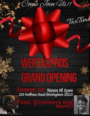 Your Invited!!! Grand Opening Celebration Jan 1st  Noon til 5pm