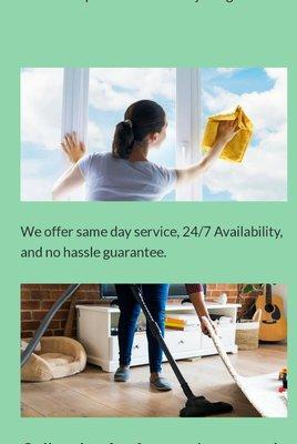 We are a professional full service cleaning company.