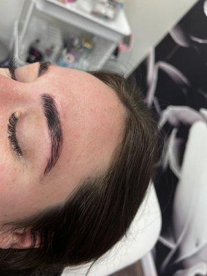 Brow wax, tint, and Lamination