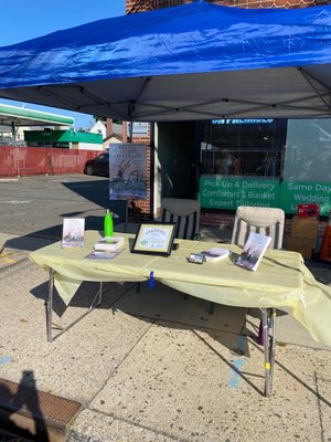 Selling my book at the New Hyde Park Street Fair