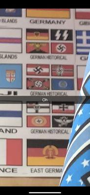 Selection of nazi flags.