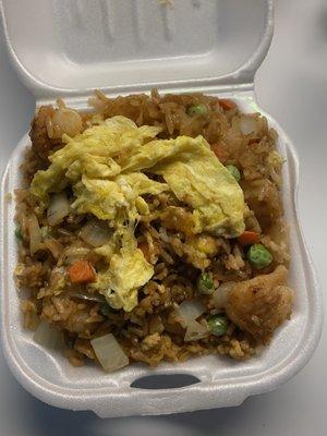 Small order of shrimp fried rice with extra egg