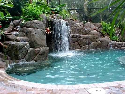 Residential Pool with Waterfall