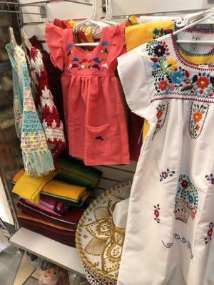 machine- and hand-embroidered dresses for children