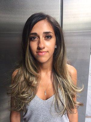 Bold but soft transition balayage