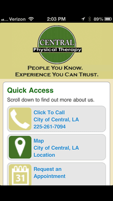 Download our mobile app to your smart phone in 2 steps.  Go to centralptonline.com.  Then, save it to your screen.