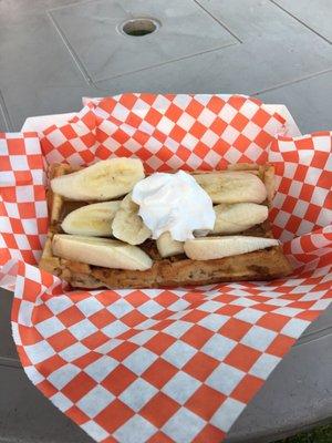 Belgian waffle from Marcel food truck