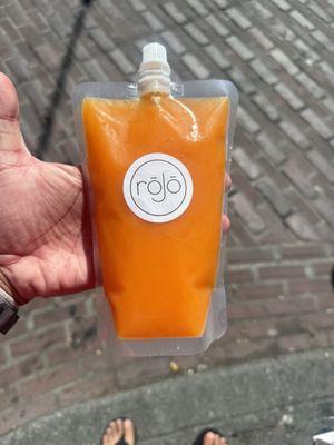 GLO drink - carrot, orange, tumeric, and lemon