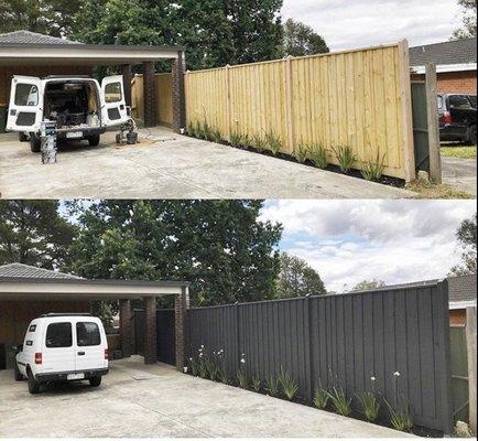 Staining fence