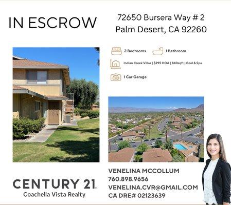 This beautiful condo in South Palm Desert is already under contract!