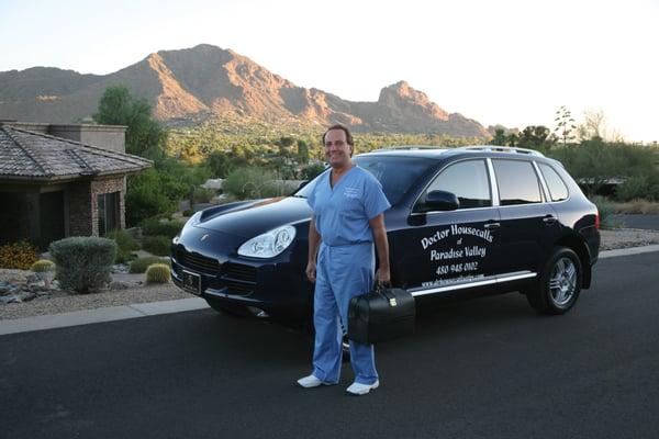 Dr. Lipsky and the mobile urgent care vehicle