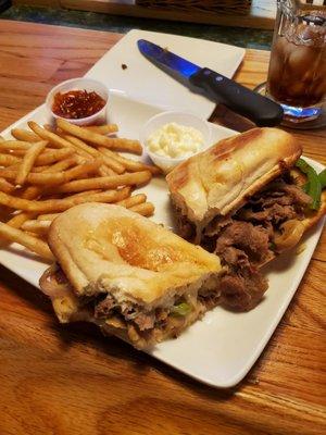 Philly cheese steak toasted sub