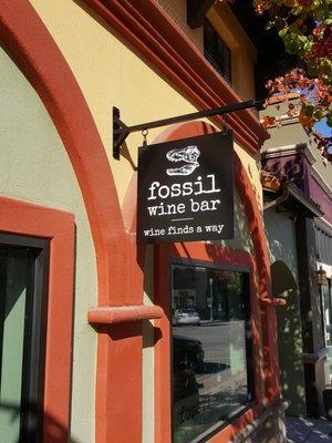 FOSSIL Wine Bar swing sign