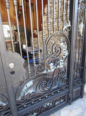 Copper and slight touch of bronze on a customer's gate