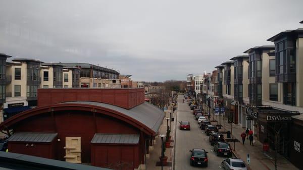 View of Crocker Park from the second floor.