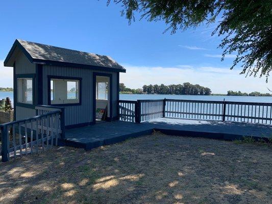 Painted deck house