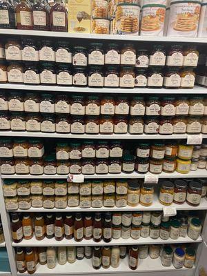 Excellent selection of jelly and sauces