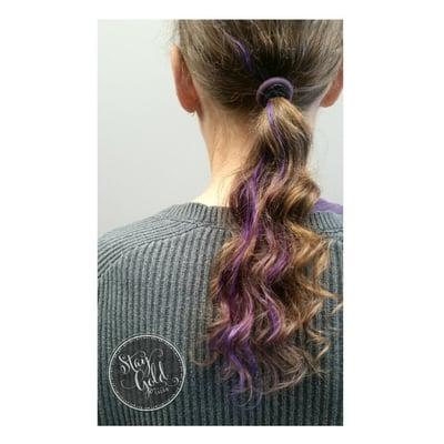 Creative purple streaks by Julie