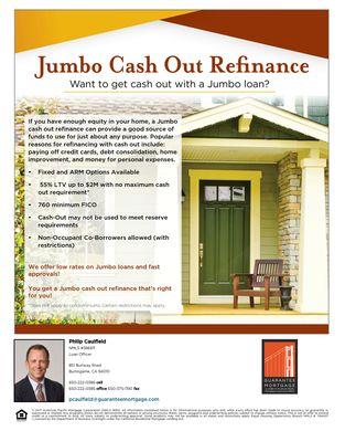 Jumbo Cash Out Refinance Options