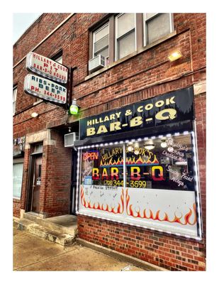 Hillary & Cook BAR B Q (S 17th Ave Maywood IL)(Order708 344 3599) Pork Ribs RibTips Links Wings Steak Burger Polish Beef Hotdogs.Cool!