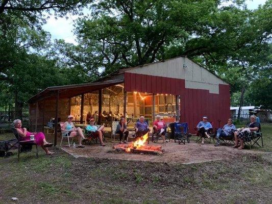 Party Barn ready for Reunions and Wedding receptions.  Or maybe meetings or parties.