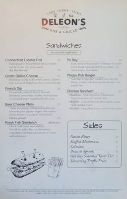 Menu page 1