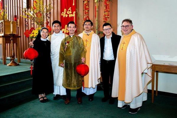 Vietnamese community leaders at St. Anthony.