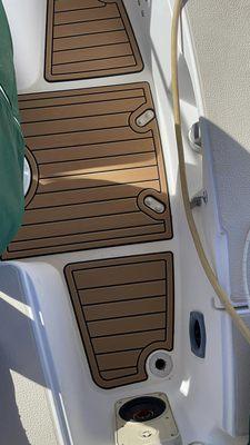 Sea Dek install on a 30' sailboat, no boat too big or too small to make your own canvas on.