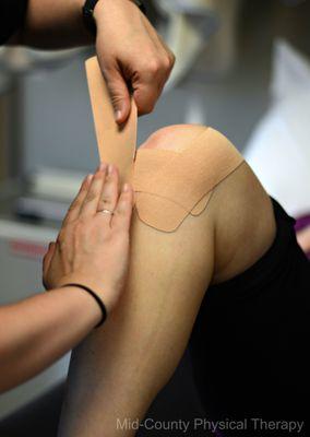 We provide kinesio-taping in our clinic.