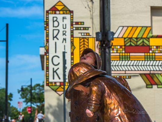 Frank Lloyd Wright Inspired Murals. Photo Credit: Bob White Photography