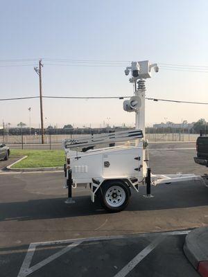 One of our mobile surveillance units going out for rent .