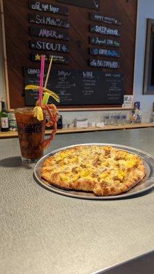 Bloody Mary and specialty Breakfast Pizza