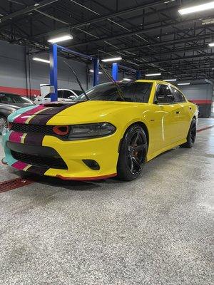 Vinyl Wrapped and Hand washed Dodge Charger