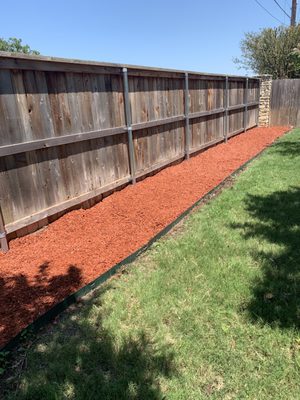 Completed mulch bed