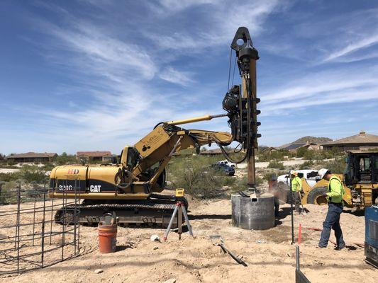 Drilling for Salt River Project Transmission Line Hole