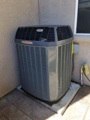 New Trane variable speed 21 seer condenser install.