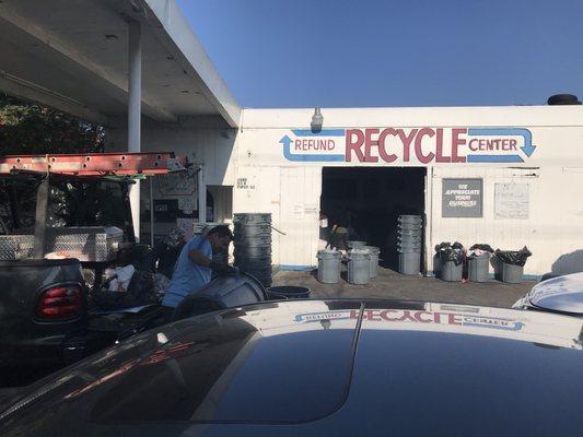 Front entrance to their weigh station, to the left is their office for the cash back.