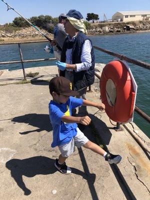 Doing a pier dance.