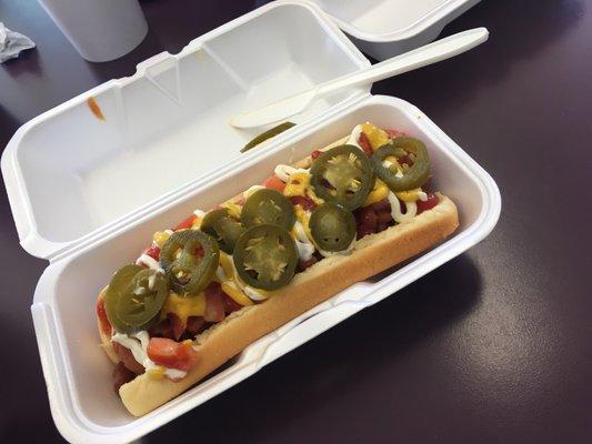 Loaded hot dog