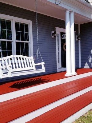 Deck repaired and repainted